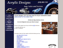 Tablet Screenshot of acrylicdesignsauto.com